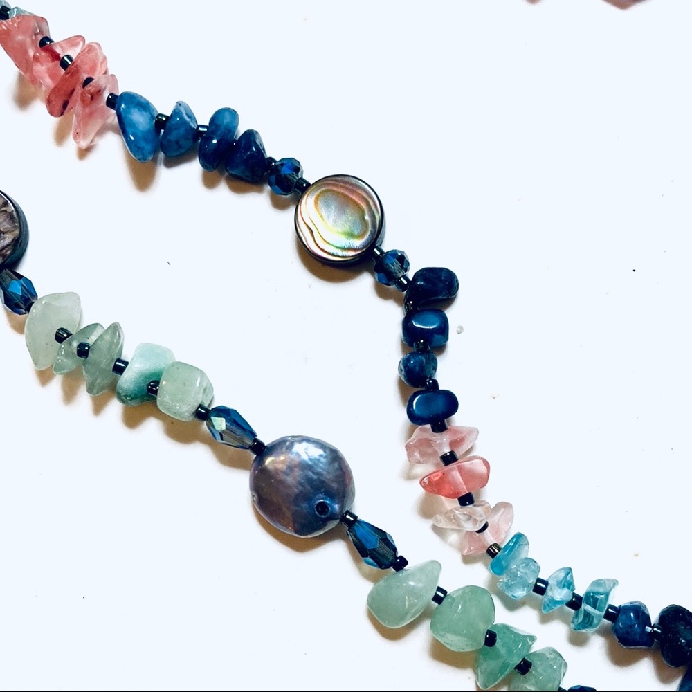 Handmade Summer Sunsets on the Patio Statement Necklace - Picture 6 of 16